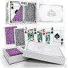 Фото 3 - Подарунковий набір карт Copag 100% пластик Poker Size (Purple/Grey)