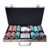Фото 1 - Покерний набір на 300 фішок в алюмінієвому кейсі, номінал 5-1000 кольоровий, фішки 11,5g