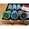 Фото 2 - Набір 300 фішок для покеру в алюмінієвому кейсі (номінал 25-5000), фішки 11,5 g