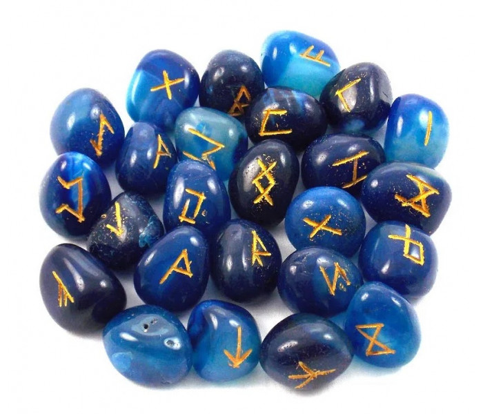 Руны Синий оникс - Blue Onyx Runes. Lo Scarabeo (RUNE14)