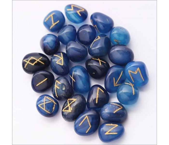 Руны Синий оникс - Blue Onyx Runes. Lo Scarabeo (RUNE14)