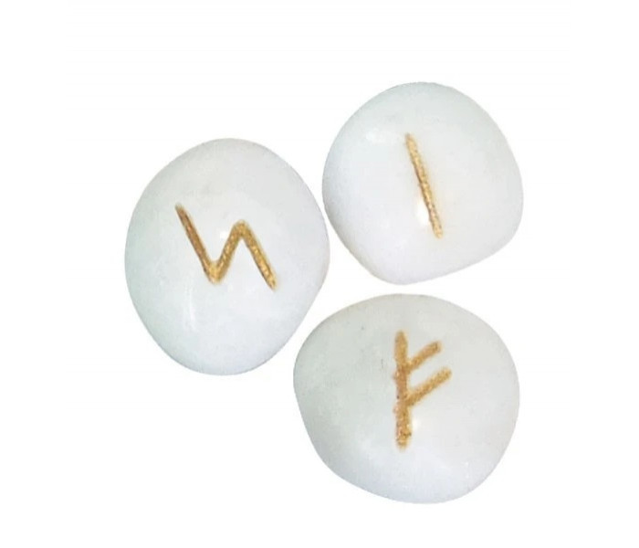 Руни Білий Онікс - White Onyx Runes. Lo Scarabeo (RUNE10)