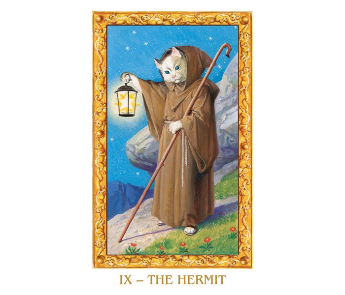 Мини Таро Белых Кошек -  Mini Tarot of White Cats. Lo Scarabeo