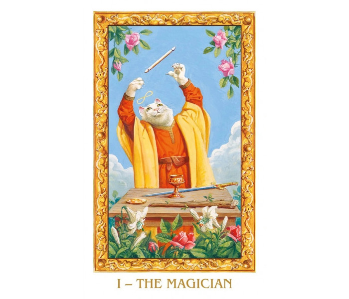 Мини Таро Белых Кошек -  Mini Tarot of White Cats. Lo Scarabeo