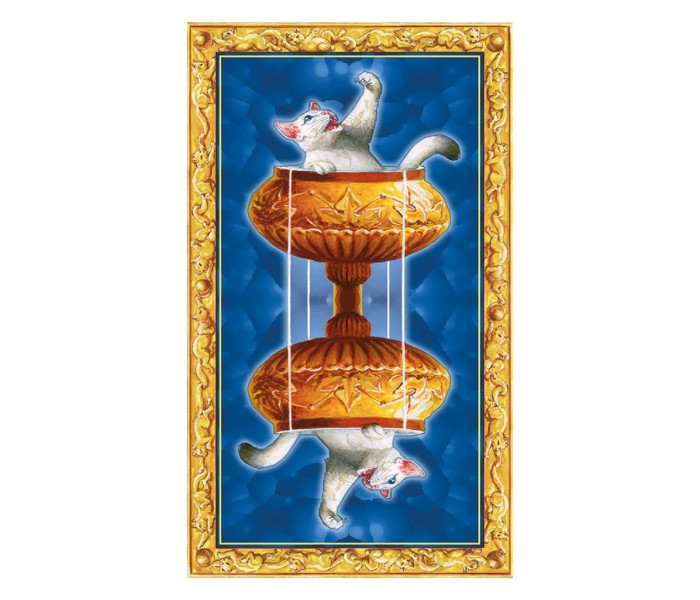 Мини Таро Белых Кошек -  Mini Tarot of White Cats. Lo Scarabeo