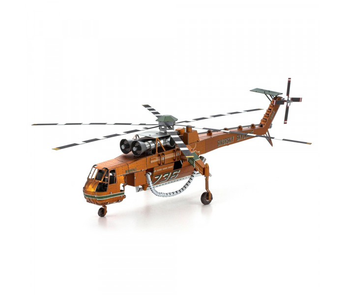 Металлическая сборная 3D модель Вертолет Сикорский S-64 Skycrane, Metal Earth (ICX211)
