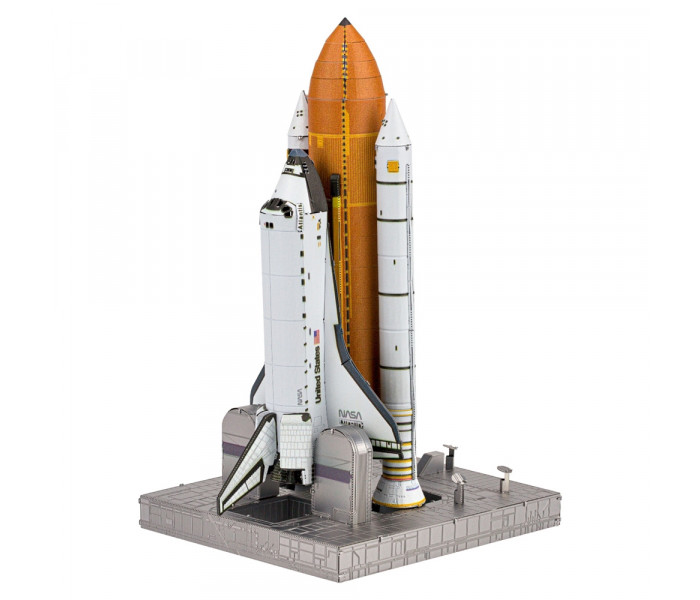 Металлическая сборная 3D модель Спейс шаттл на стартовой площадке, Metal Earth (ICX227)