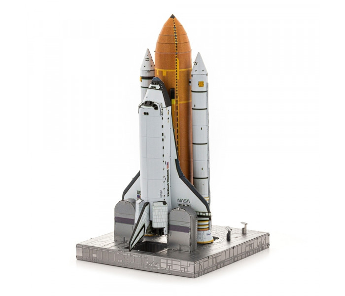Металлическая сборная 3D модель Спейс шаттл на стартовой площадке, Metal Earth (ICX227)