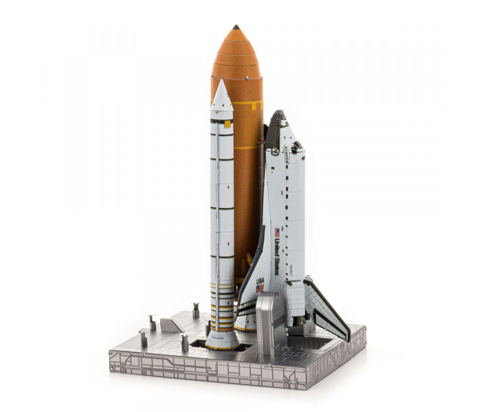 Металлическая сборная 3D модель Спейс шаттл на стартовой площадке, Metal Earth (ICX227)