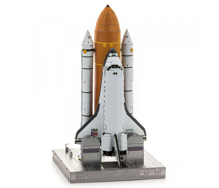 Металлическая сборная 3D модель Спейс шаттл на стартовой площадке, Metal Earth (ICX227)