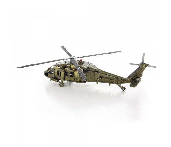 Металлическая сборная 3D модель Вертолет Сикорский UH-60 Black Hawk (Черный ястреб), Metal Earth (MMS461)