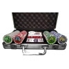 Фото 2 - Набір для покеру на 200 фішок у кейсі з номіналом 1-50, кольоровий, фішки 11,5g