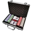 Фото 1 - Набір для покеру на 200 фішок у кейсі з номіналом 1-50, кольоровий, фішки 11,5g