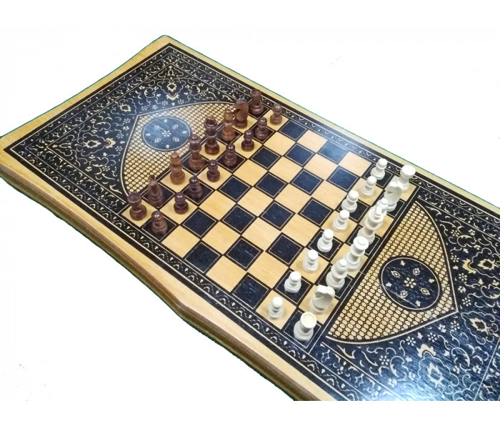 Нарди Баку, 62 х 62 см, дерево (з шахами)