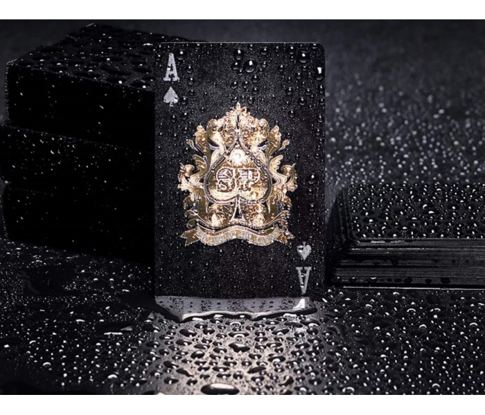 Черные пластиковые карты Покер Фест Black Diamond