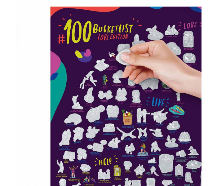 Скретч постер #100 СПРАВ LOVE Bucketlist Edition (ENG) 1DEA.ME