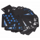 Чорні пластикові карти Win King Poker (Blue Face)