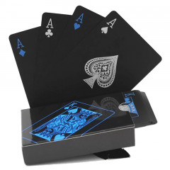 Черные пластиковые карты Win King Poker (Blue Face)