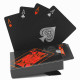 Чорні пластикові карти Win King Poker (Red Face)