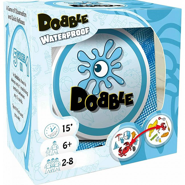 Фото Настольная игра Dobble Waterproof (Доббль Водонепроницаемый UA). Asmodee, (DOBBEAC01UA) (3558380061298)