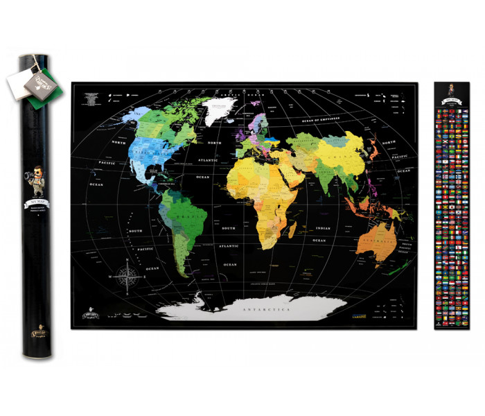 Скретч карта світу без росії та білорусі My Map Perfect world