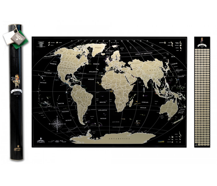 Скретч карта світу без росії та білорусі My Map Perfect world