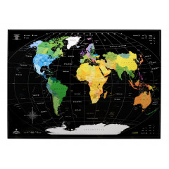 Скретч карта світу без росії та білорусі My Map Perfect world