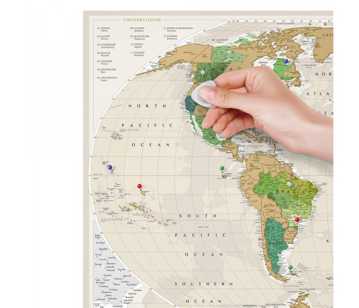 Детальна скретч карта світу Travel Map Geography World (ENG) 1DEA.ME (4820191130296)