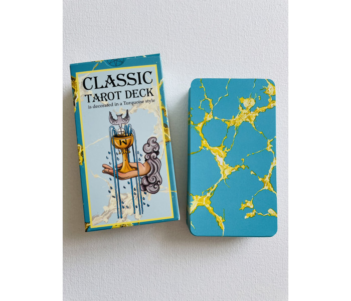 Класична колода Таро Уейта Бірюзовий Стиль - Classic Waite Tarot Deck Turquoise Style. Sunstelo