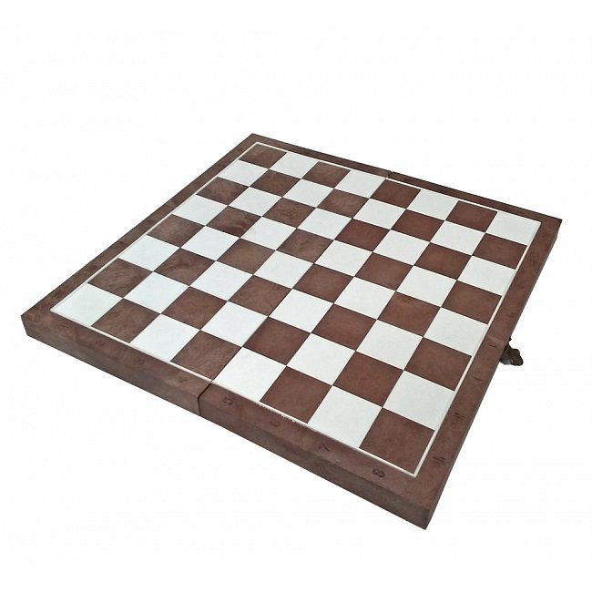 Фото Доска шахматная пластиковая 40x40 см (коричневая)