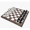 Фото 1 - Класичні шахи пластикові, 40x40 см, коричневі (пр-во Україна)