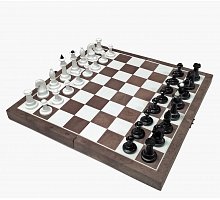Фото Класичні шахи пластикові, 40x40 см, коричневі (пр-во Україна)