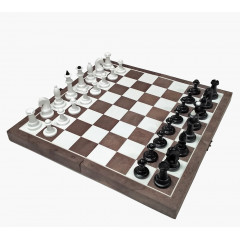 Класичні шахи пластикові, 40x40 см, коричневі (пр-во Україна)