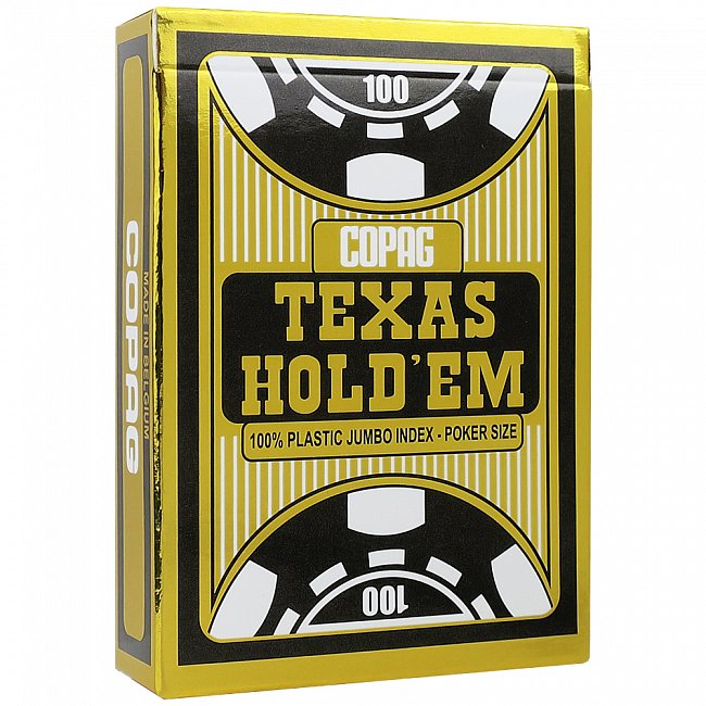 Фото Пластиковые карты Copag Texas Holdem, Jumbo Index Black
