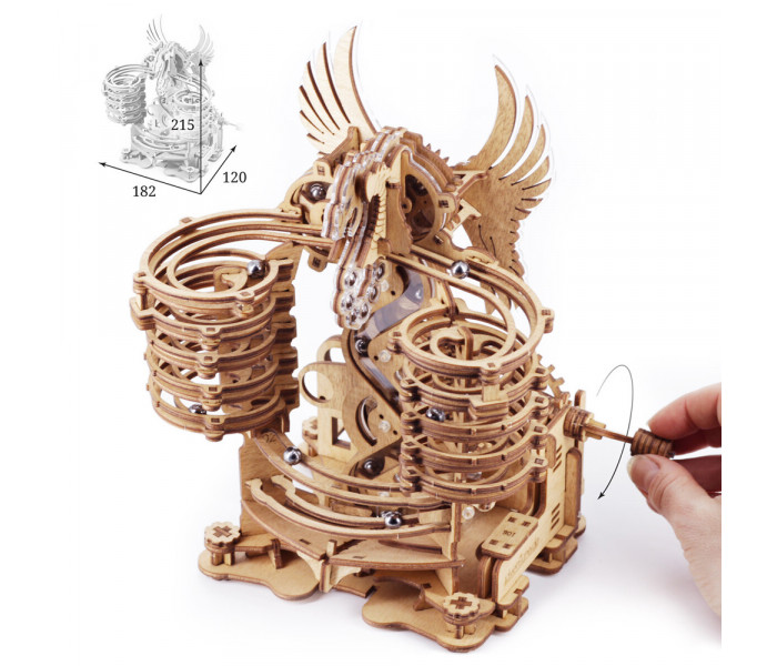 Дерев’яний 3D пазл Marble Run Dragon. Idventure