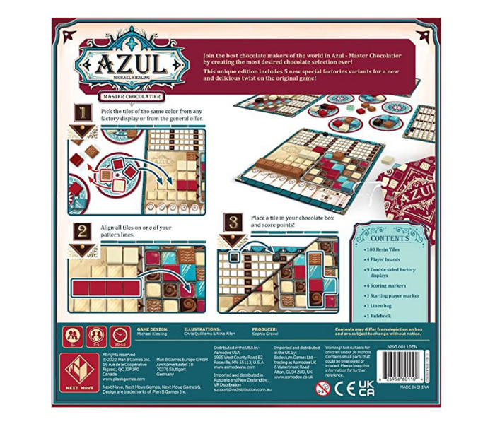 Настольная игра Азул Мастер Шоколатье (Azul Master Chocolatier). Plan B Games (NMG60110EN)