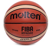 Фото М’яч баскетбольний №5 PU Molten FIBA Approved GM5X (BA-4995)