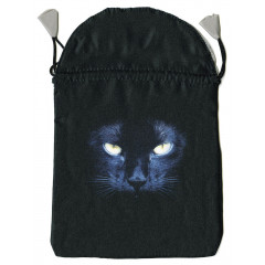 Мешочек для карт таро и рун атласный Black Cat. Lo Scarabeo (BT42)