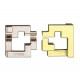 Металева головоломка Хрест (Cross), 3 рівень. Huzzle (515044)