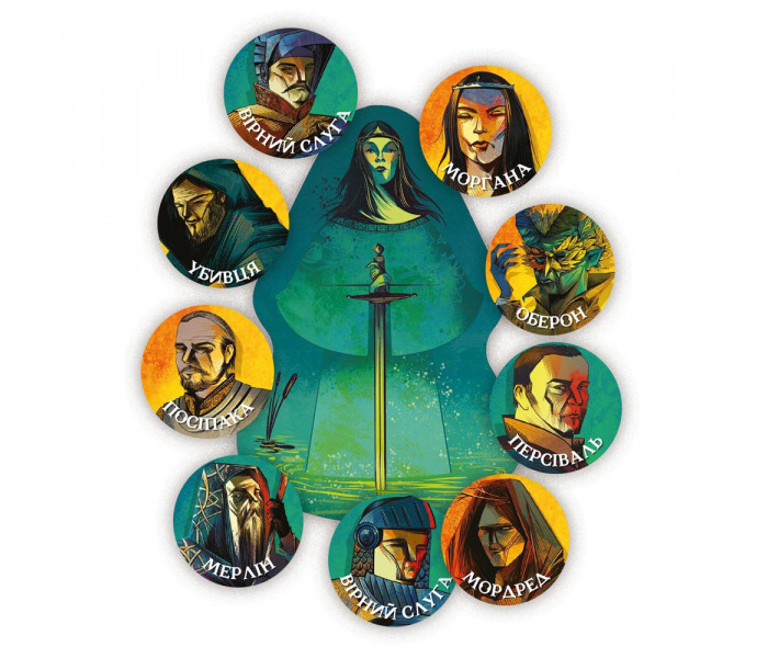 Настольная игра Авалон (УКР) (Avalon Новая версия). Geekach Games (GKCH110ARN)