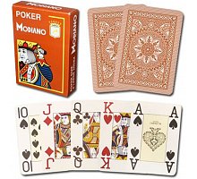 Фото Пластикові карти для покеру Modiano Cristallo 4 Jumbo Index Brown