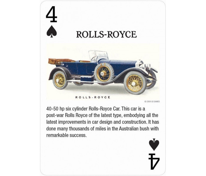 Игральные карты Antique Motor Cars Playing Cards