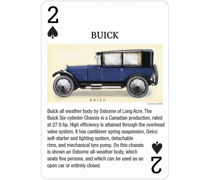 Игральные карты Antique Motor Cars Playing Cards