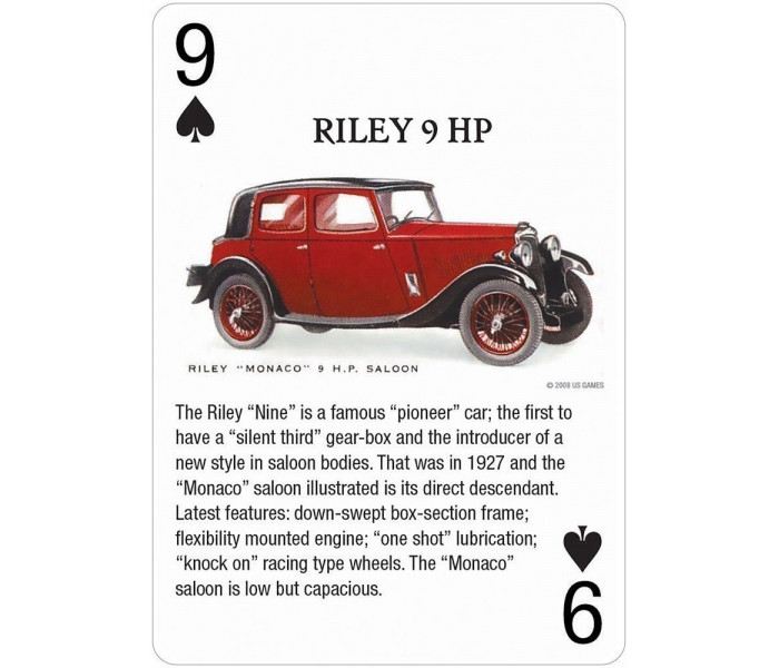 Игральные карты Antique Motor Cars Playing Cards