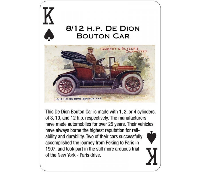 Игральные карты Antique Motor Cars Playing Cards