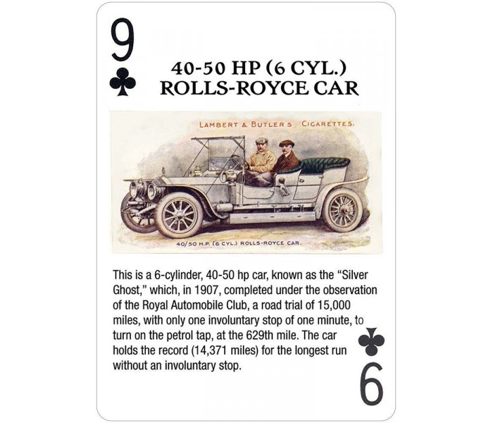 Игральные карты Antique Motor Cars Playing Cards