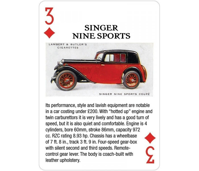 Игральные карты Antique Motor Cars Playing Cards