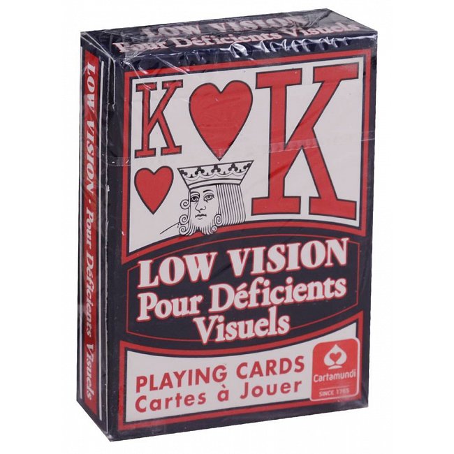Фото Игральные карты для слабовидящих - Low Vision Playing Cards
