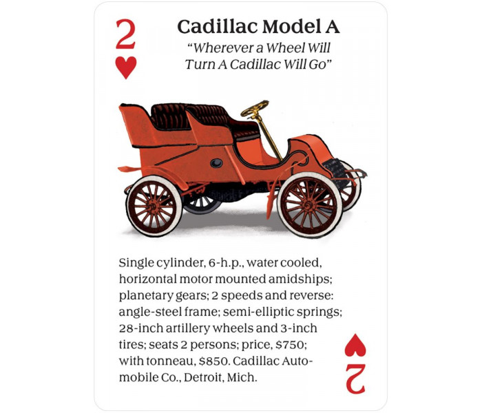 Игральные карты Turn of the Century Motor Cars Playing Card