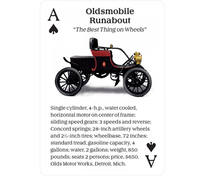 Игральные карты Turn of the Century Motor Cars Playing Card